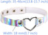 3PCS Heart Choker Necklace PU Leather Goth Choker Collar with Heart Punk Fluorescence Collar Adjustable Size – Blue White Pink...