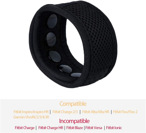 Breathable Ankle Band Compatible with Fitbit Flex 2/One/Zip/Charge 2 3/Alta HR or Garmin Vivofit/2/3/4/JR Mi Band 3/4 Adjustable Fitness Tracker A...