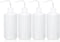 16.7oz/4Pcs Lash Water Bottle Squeezer, Tattoo Wash Squeeze Bottle with Scale Labels, Plastic Rinse Bottle for Eyelash Extensions, Watering, Washi...