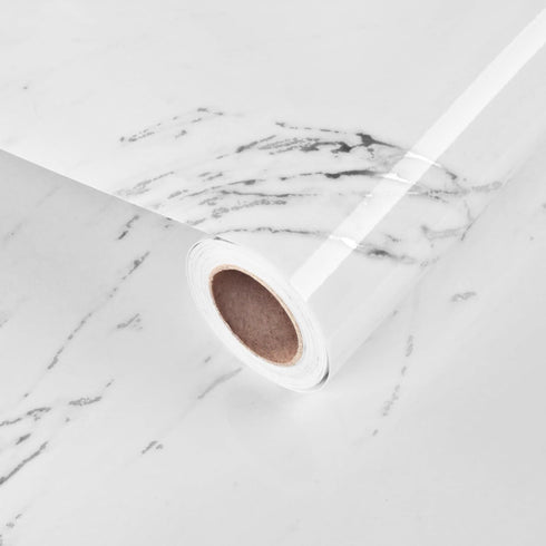 STCIKEEP Silver White Marble Contact Paper Peel and Stick Countertops Waterproof Marble Wallpaper Self Adhesive Marble Countertop Contact Paper fo...