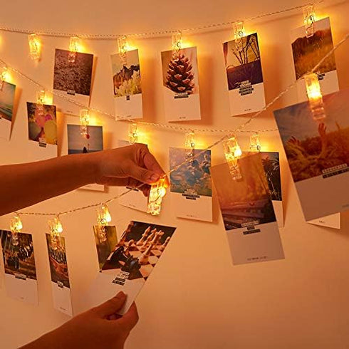 20 LED Photo Clip Starry Lights with Remote LED Fairy Twinkle Lights Home Festival Decor Lights for Christmas Party Halloween Thanksgiving Wedding...