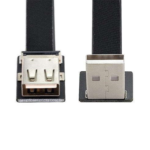 xiwai 2m Up Angled USB 2.0 Type-A Male to Female Extension Data Flat Slim FPC Cable for FPV & Disk & Scanner & Printer...