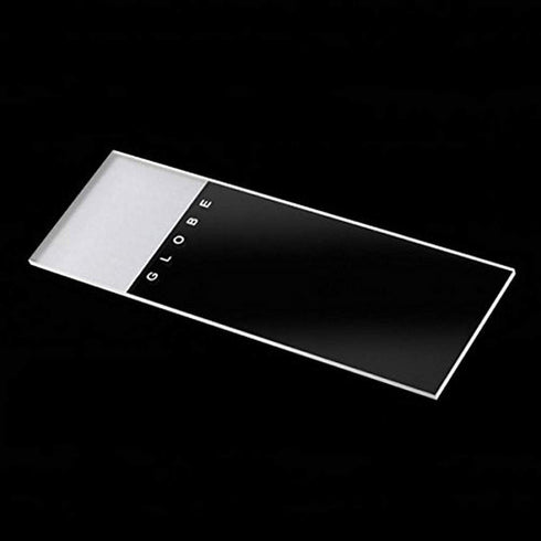 Globe Scientific 1304-144 Microscope Slide, Soda Lime Glass, 90 Degree Ground Edge, 25 mm W x 75 mm L, Frosted (Pack of 144)...