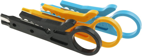 E-outstanding Mini Wire Stripper 3PCS Portable Crimping Tool UTP STP Network Cable Cutter Impact Punch Down Tool for Keystone Jack RJ45 Ethernet M...