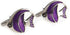 Angel Fish Angelfish Purple Fishing Pair Cufflinks in a Presentation Gift Box & Polishing Cloth...