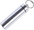 "Silver Small Portable Pill Box Keychain, Aluminium Alloy Mini Pill Organizer Case Container for Purse,Waterproof Metal Pill Holder Medicine Bottl...