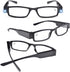 Bright LED Readers with Lights Reading Glasses Lighted Magnifier Nighttime Reader Compact Full Frame Eyewear Clear Vision Unisex Clear Vision Ligh...