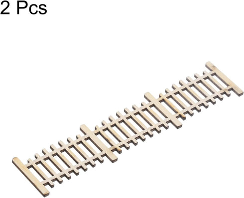MECCANIXITY 2pcs 4.25 Inch Miniature Garden Fence, Mini Ornament Wood Picket Fence Decorative for Dollhouse, Home, DIY 0.08" Wood Simple Style...