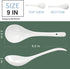 Porcelain Mini Size Ladles, 9 inch Large Soup Spoons, 6 Pieces Premium White Porcelain Spoons, Ladles for Stews, Chinese Noodles Spoons, Long Ladl...