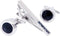 Round Diamond Cutting Crystal Men Cufflinks and Tie Clip Set Regular Necktie Tie Pin Cuff Links for Wedding Business Shirt Tie...