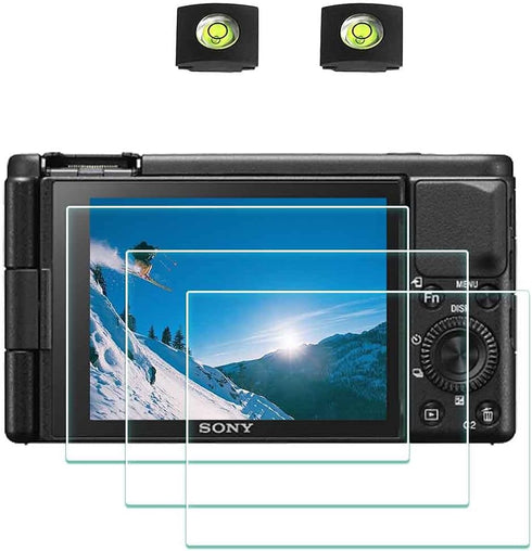Screen Protector for Sony ZV-1 II/ZV-1 / ZV1 II ZV1 ZV-E10 ZVE10 Camera & Hot Shoe Cover 0.3mm 9H Hardness Tempered Glass Cover Anti-Scrach Anti-F...