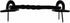 Renovators Supply Manufacturing Hook and Eye Latch 6.5 in. Black Wrought Iron Door Lock Latch/Gate Latch with Mounting Hardware...