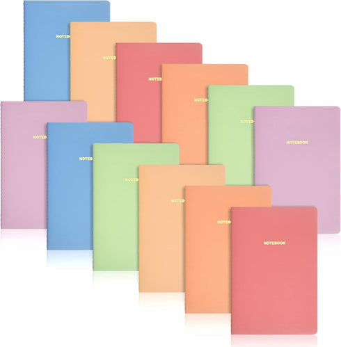 EOOUT 12 Pack A5 Lined Bulk Journals for Writing, 5.5 x 8in Pastel Journal Notebook Set, Cute Notebooks Softcover Thin Journals for Kids, Drawing,...