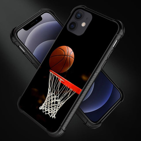Case Compatible with iPhone 12 Mini Case,Basketball Hoop Pattern Case for iPhone 12 Mini Case for Boys Man,Anti-Scratch Shockproof Cover Case for ...