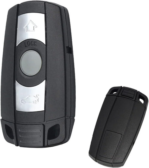 Remote Car Key Shell for BMW 3 5 Series BMW X5 BMW X6 BMW Z4 Key Cover Fob with Uncut Blade 3 Buttons Replacement Key Case, Black...