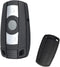 Remote Car Key Shell for BMW 3 5 Series BMW X5 BMW X6 BMW Z4 Key Cover Fob with Uncut Blade 3 Buttons Replacement Key Case, Black...