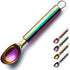 Rainbow Ice Cream Scoop, Berglander Stainless Steel Cookie Scoop Melon Baller Scooper Cones With Titanium Colorful Plating, Specialty Tools and Ga...