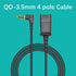 3.5mm Headset Adapter Cable Compatible with Plantronics QD for Android Cell Phone Smartphone Tablet Mac Laptop & Other Smart Devices with Single 3...