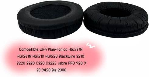Ear Pads Replacement Cushions Covers Pillow Compatible with Plantronics HW251N HW261N HW510 HW520 Blackwire 3210 3220 3320 C320 C3225 Jabra PRO 92...