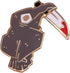 Crow and Knife Brooch Horror Animal Killer Badge Hard Enamel Pin Cartoon Animal Bird Metal Brooch Spooky Halloween Fashion Jewelry Accessories Gif...