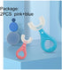 2 Pcs U-Shaped Kids Toothbrush, Premium Soft Manual Training Toothbrush for Kids 2-6 Years Old. (Pink)...