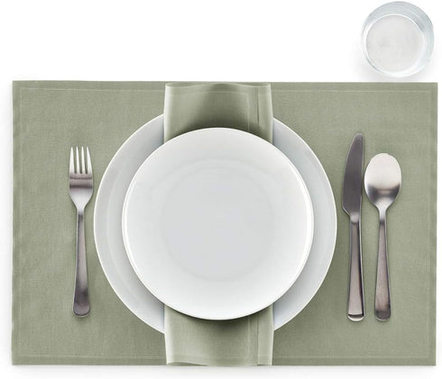 MY DRAP Cotton Luncheon Napkins, Washable and Reusable (20 Napkins, Water Green)...