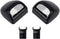 HERCOO LED License Plate Light Lamp Lens White Bulbs Black Rear Housing Compatible with 1999 after Silverado Sierra Avalanche Suburban Escalade Yu...