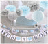 luckylibra Boy baby shower decorations, It is a Boy Banners Elephant Garland and Paper Lantern Paper Flower Pom Poms ?Blue White Grey?...