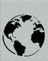 Stencil1 Earth Stencil|Globe Stencil 8.5 x 11 inches for Painting on T-Shirts, Canvas, Wall, Wood, and Home Decor|Wall Decals - Reusable...