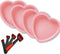 6 Inch Silicone Heart Shaped Rainbow Cake Baking Pans, Heart Cake Layer Pan Set, Non-Stick Silicone Cake Bakeware Mold,4tray Baking Flexible Molds...