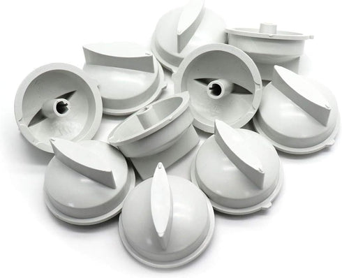 6mm/ 0.24inch Inner Hole Universal Plastic Timer Control Knobs Replacement for Microwave Oven White 10Pcs...
