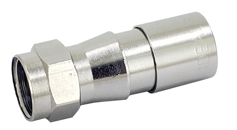 IDEAL Electrical 92-651 RTQ XR RG-6 Reg/Tri/Quad Compression F-Connector, (Card of 10), Silver...