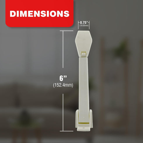 Amazing Drapery Hardware Spring Loaded Cord Tensioner for Cord Loops - Ivory, Wall or Floor Mount - 1 Pack...