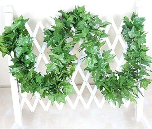 40 Ft Realistic Artificial Ivy Garland - UV Resistant Fake Hanging Vines for Indoor/Outdoor Wedding, Wall, Party, Garden Decor - Pack of 5...