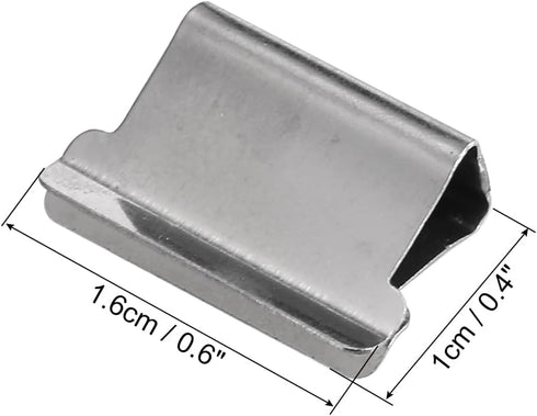 PATIKIL 0.6" x 0.4" Binder Clips, 100 Pcs Reusable Metal Refill Clip Binding for Clam Clip Dispenser, Silver Tone...