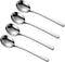 Soup Spoons,Bouillon Spoons SUS 304 Stainless Steel Large,Thick Heavy Duty,Round Spoons,Dishwasher Safe,7.7 x 1.8 Inch Set of 4 (Silver)...