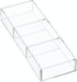 HIIMIEI 3 Section Acrylic Drawer Organizer Tray, Clear Desk Makeup Tray Organizer for Drawer, Office Shallow Drawer Organizer(11.8x4.3 inch)...