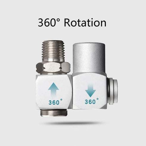 Air Tool Swivel Fitting 4Pcs 1/4 Inch NPT Industrial Swivel 360 Degree Swivel Air Hose Connector Portable Air Tool Adapter...