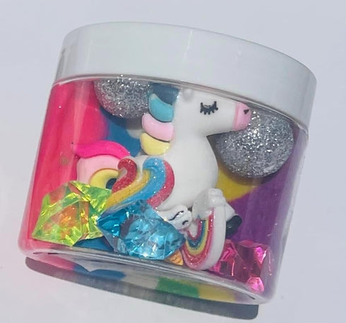 Sensory Play Dough Jar kit Toddlers. One jar of Non-toxic Air Dry Clay Educational Light Clay long lasting for Kids (ONE JAR Unicorn/Rainbow No Gl...