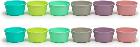 melii Rainbow Silicone Food Cups – For separating food and baking - 12 pack...