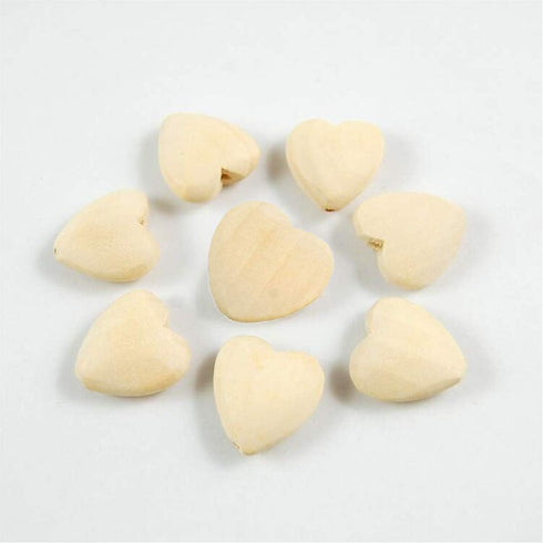 20pcs Natural 20mm Unfinished Wood Hearts Beads with Holes Eco-Friendly Wooden Handing Materials DIY Beading Craft Accessories (Heart Beads 20pcs)...