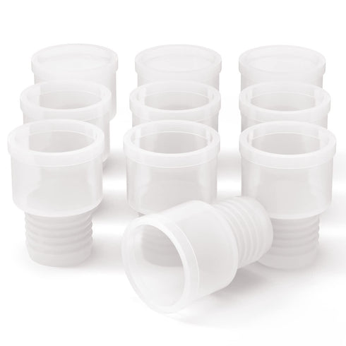 stonylab Silicone Stopper with Thread, 14# Natural Silicone Septum Stopper Fit for 14/20 Outer Joint Lab Glassware, Sleeve Type, Pack of 10...