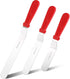 Offset Spatula set of 3 Red 6 8 & 10 Inch Cake Frosting Angled Icing Spatula for Decorating...