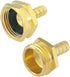 Hooshing 3/8" Garden Hose Repair Kit Male and Female Brass Hose Mender End Repair Connector with Clamps...