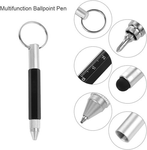 3 Pieces Multi tool Pen 6-in-1 Stylus Pen,Small Mini Scale Spirit Level Touch Pen,Stylus Pen,Level and Ruler for Pen Accessory......