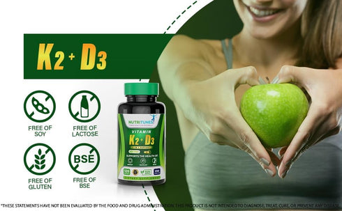 Vitamin K2 + D3 (120 Softgels) - Vitamin D3 K2 Supplement - Supports Cardiovascular & Bone Health - Non-GMO - Allergen-Free - 120 Softgels...