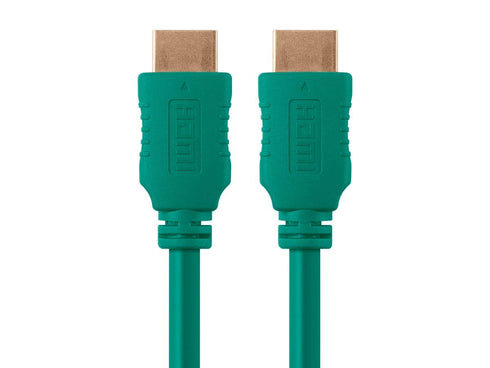Monoprice High Speed HDMI Cable - 3 Feet - Green | 4K @ 24Hz, HDR, 18Gbps, YUV 4:4:4, 28AWG - Select Series...