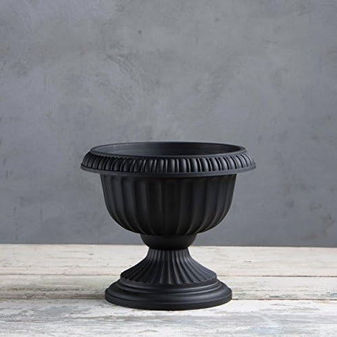 Grecian Urn Planter, Black, 12-Inch...