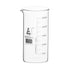 EISCO Beaker, 250ml - Tall Form with Spout - White, 25ml Graduations - Borosilicate 3.3 Glass...