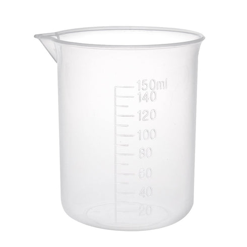 uxcell Measuring Cup 150ml PP Plastic Graduated Beaker Transparent for Lab Kitchen liquids 3pcs...
